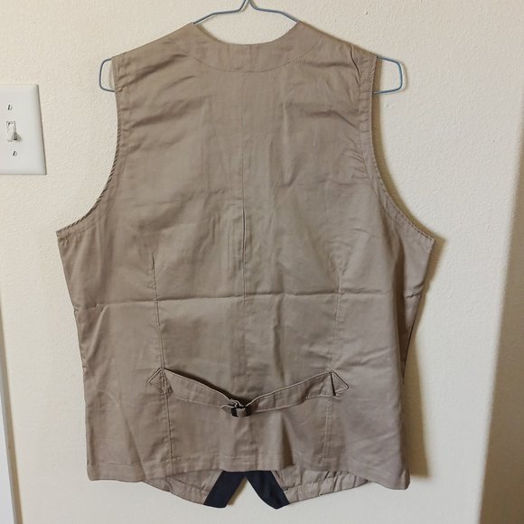 Men's M Medium Woolrich Ruxton Slate Gray Wool Vest 18402 Buttons 3 pockets - Picture 6 of 15